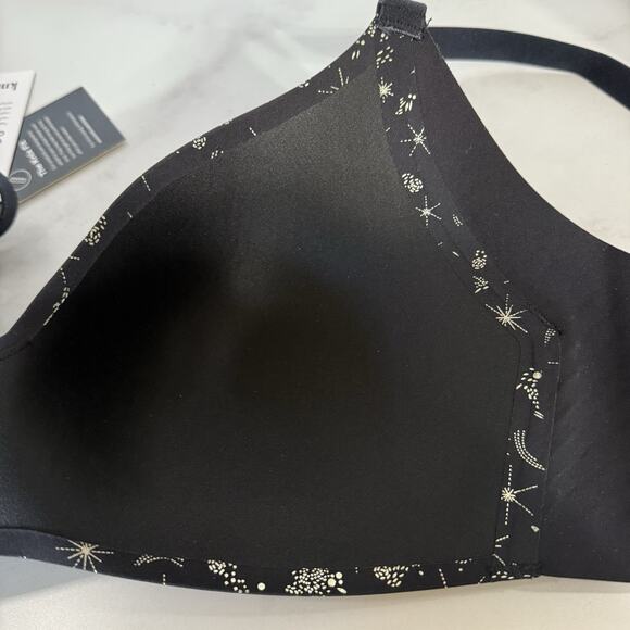 Knix WINGWOMAN CONTOUR BRA Size 3 Black STARGAZER Celestial Print Wireless NEW - Picture 7 of 10